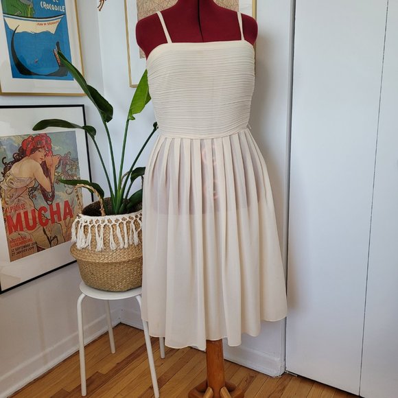 VINTAGE Women’s Sheer White Dress Size M - Picture 2 of 7